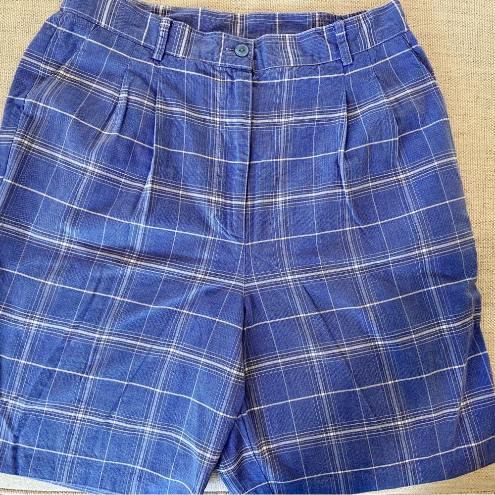 EP Pro Golf Navy Plaid Women's Bermudas